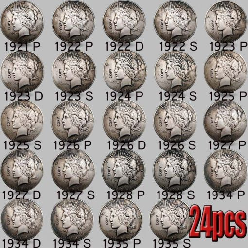 The Complete Collection of 1921~1935 Peace Silver Dollar